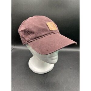 Carhartt Cap Hat Strap Back Men Adjustable Maroon Canvas Patch Work